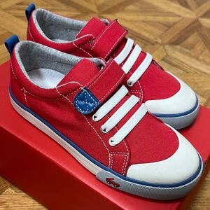 See Kai Run Red and White Kids Sneakers